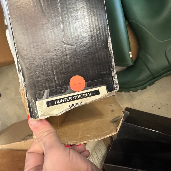 SCOTLAND Wellie Hunter Rain Boot Original Classic Tall Green 7 8 39 Wellington - Picture 3 of 13